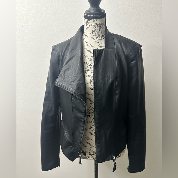 Blank NYC Jackets & Blazers - Blank NYC Sleek Biker Black Faux Leather Jacket